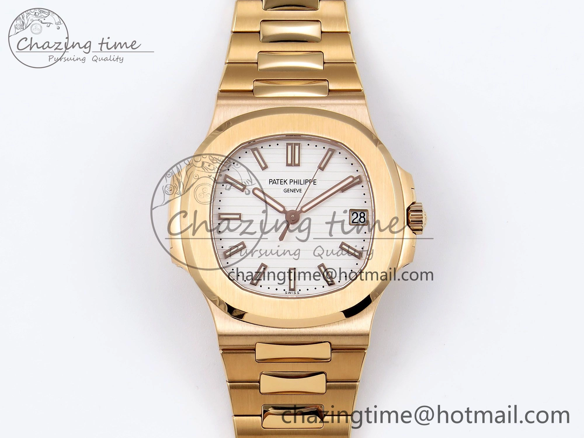Nautilus 5711 RG PPF 1:1 Best Edition White Dial on RG Bracelet A SportInspired 8720
