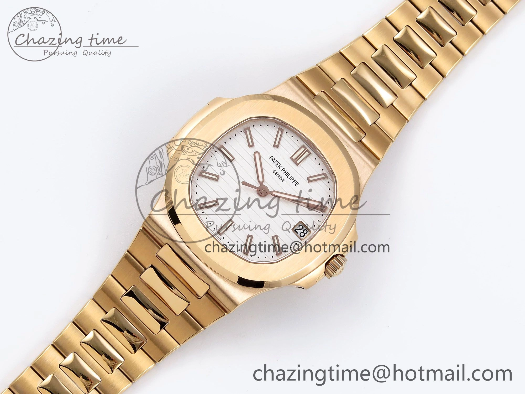 Nautilus 5711 RG PPF 1:1 Best Edition White Dial on RG Bracelet A SportInspired 8720