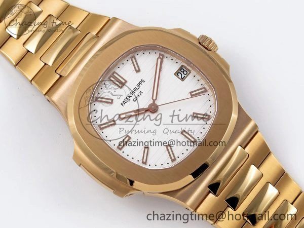Nautilus 5711 RG PPF 1:1 Best Edition White Dial on RG Bracelet A SportInspired 8720
