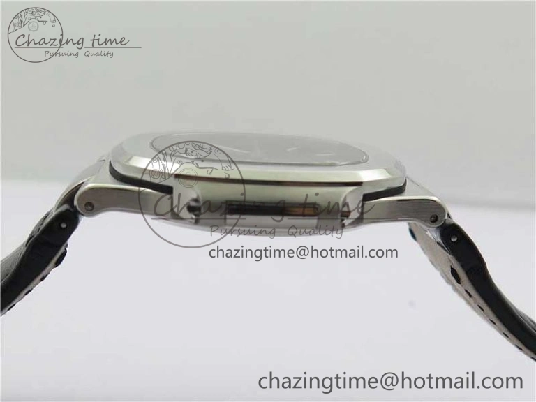 MoistureWicking Nautilus 5711 SS 3KF 1:1 Best Edition Gray Textured Dial on Black Leather Strap A324 Super Clone V 8878