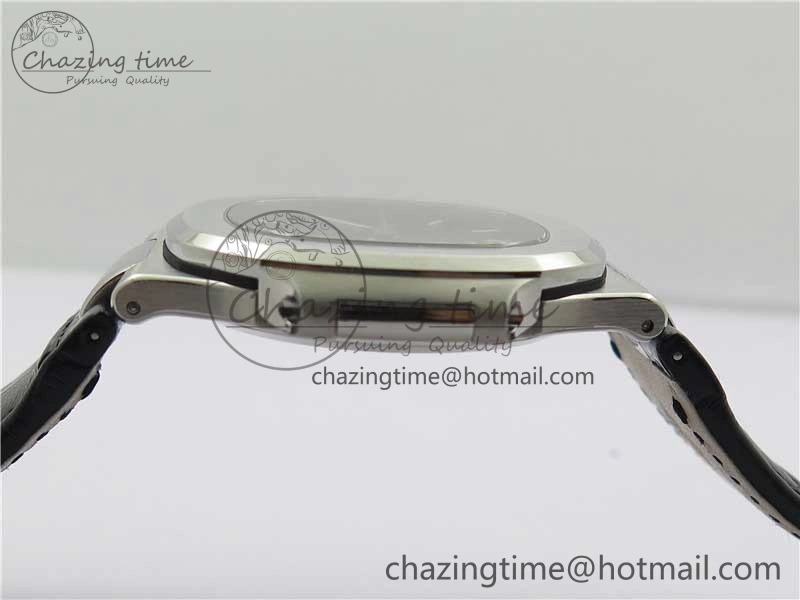 MoistureWicking Nautilus 5711 SS 3KF 1:1 Best Edition Gray Textured Dial on Black Leather Strap A324 Super Clone V 8878