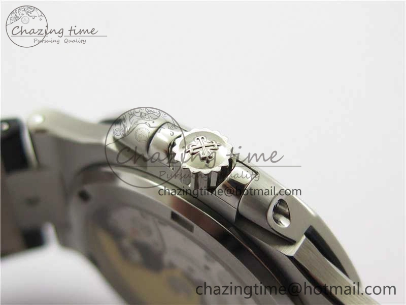 MoistureWicking Nautilus 5711 SS 3KF 1:1 Best Edition Gray Textured Dial on Black Leather Strap A324 Super Clone V 8878