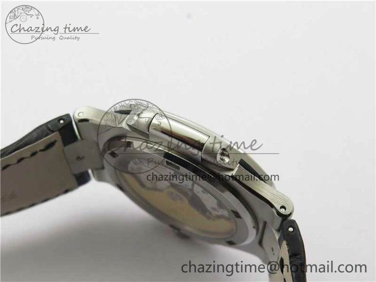 MoistureWicking Nautilus 5711 SS 3KF 1:1 Best Edition Gray Textured Dial on Black Leather Strap A324 Super Clone V 8878