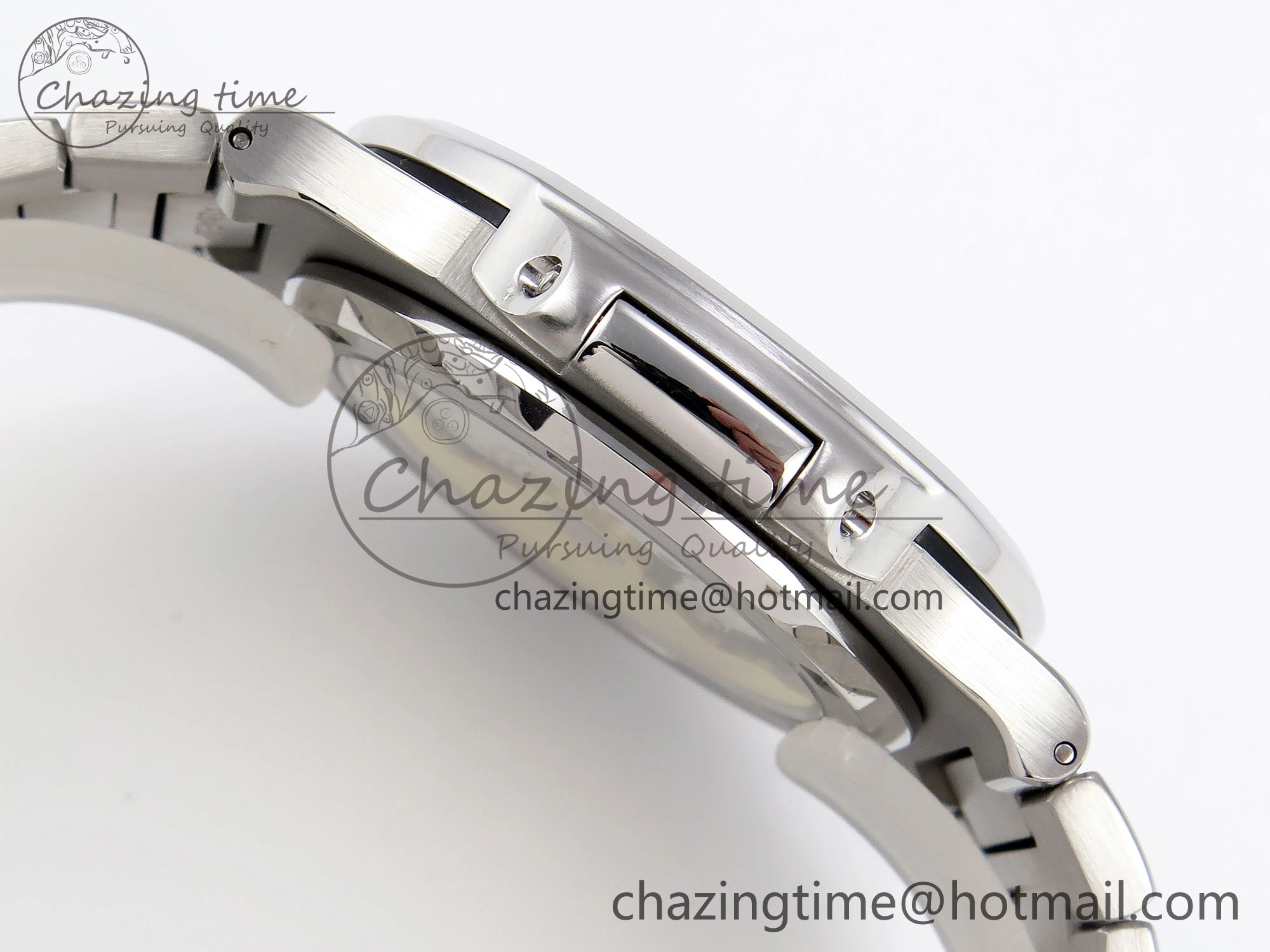 Nautilus 5711 SS GPF 1:1 Best Edition Gray Dial Green Diamonds Bezel on SS Bracelet 324CS Comfortable 8789