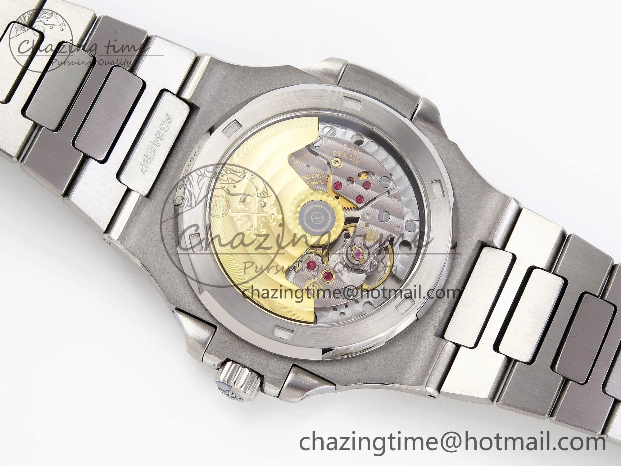 Nautilus 5711 SS GPF 1:1 Best Edition Gray Dial Green Diamonds Bezel on SS Bracelet 324CS Comfortable 8789