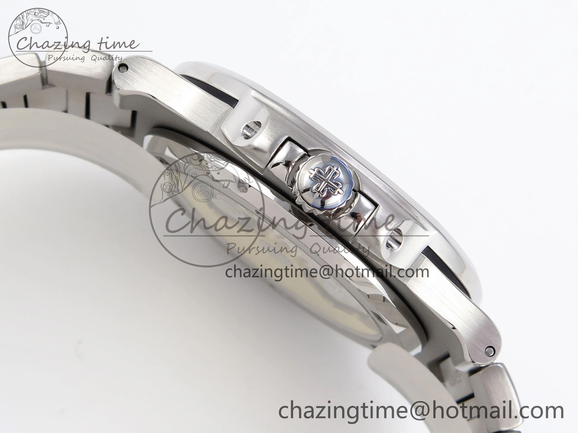 Affordable Nautilus 5711 SS GPF 1:1 Best Edition Gray Dial Purple Diamonds Bezel on SS Bracelet 324CS 8787