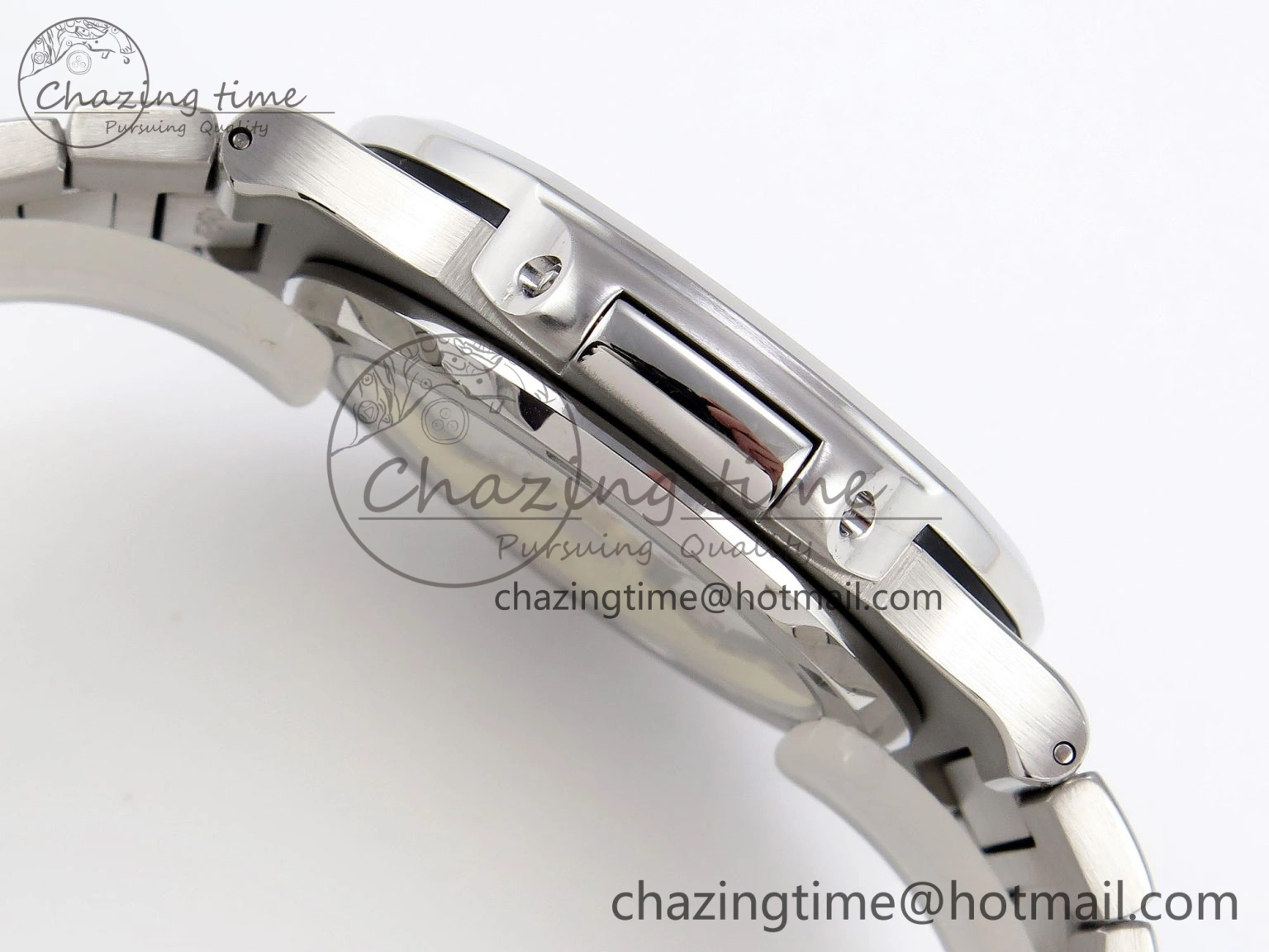 Affordable Nautilus 5711 SS GPF 1:1 Best Edition Gray Dial Purple Diamonds Bezel on SS Bracelet 324CS 8787