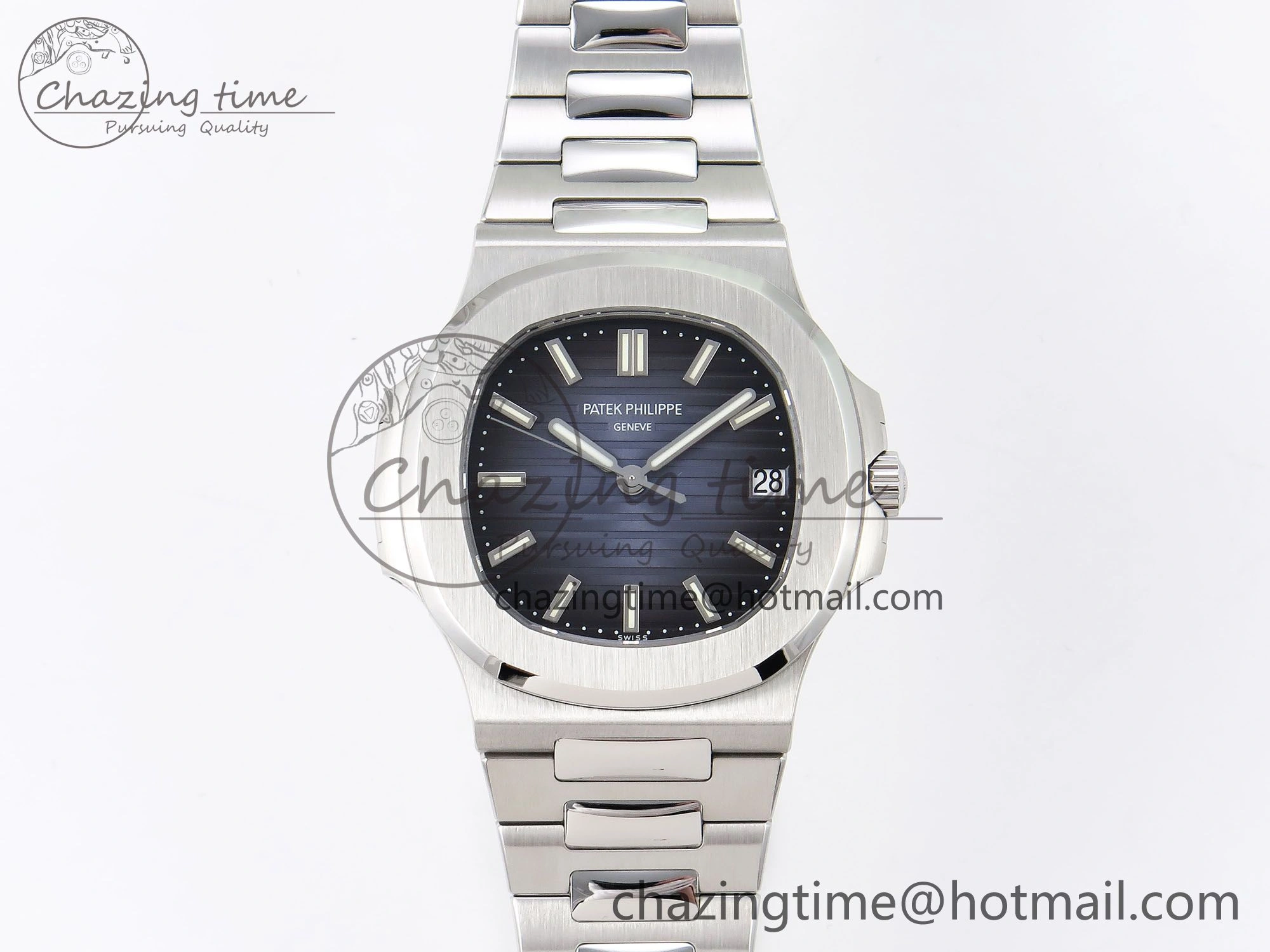 Sustainable Nautilus 5711 1A-010 PPF 1:1 Best Edition Blue Textured Dial on SS Bracelet Super Clone 26-330 V 8728