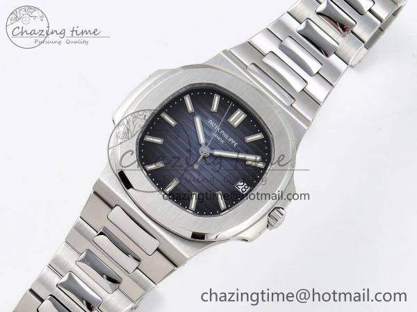 Sustainable Nautilus 5711 1A-010 PPF 1:1 Best Edition Blue Textured Dial on SS Bracelet Super Clone 26-330 V 8728