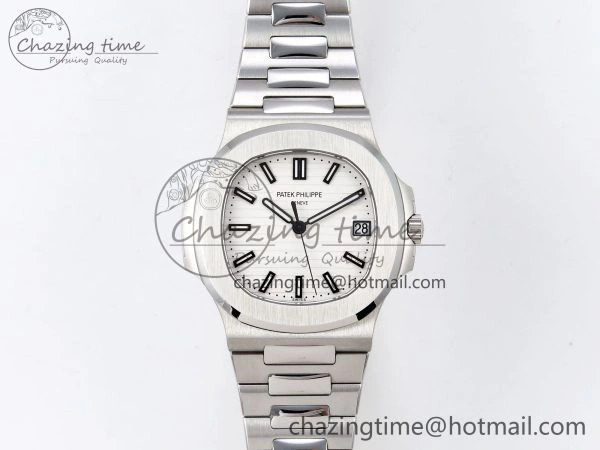 SmartChoice Nautilus 5711 1A-011 PPF 1:1 Best Edition White Textured Dial on SS Bracelet Super Clone 26-330 V 8730