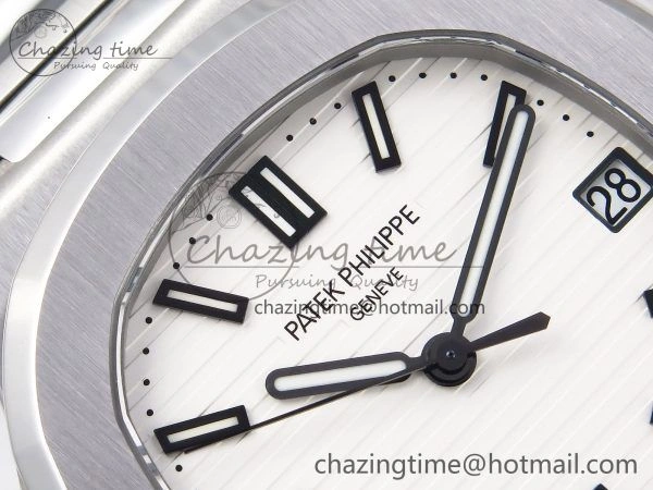 SmartChoice Nautilus 5711 1A-011 PPF 1:1 Best Edition White Textured Dial on SS Bracelet Super Clone 26-330 V 8730