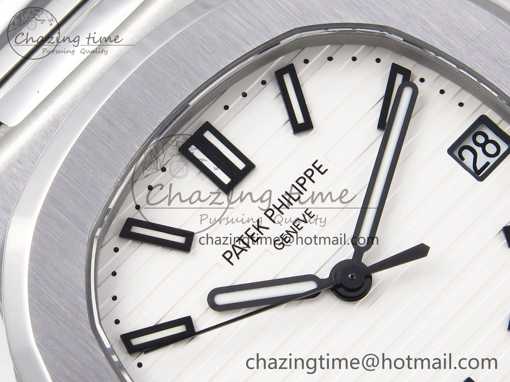 SmartChoice Nautilus 5711 1A-011 PPF 1:1 Best Edition White Textured Dial on SS Bracelet Super Clone 26-330 V 8730