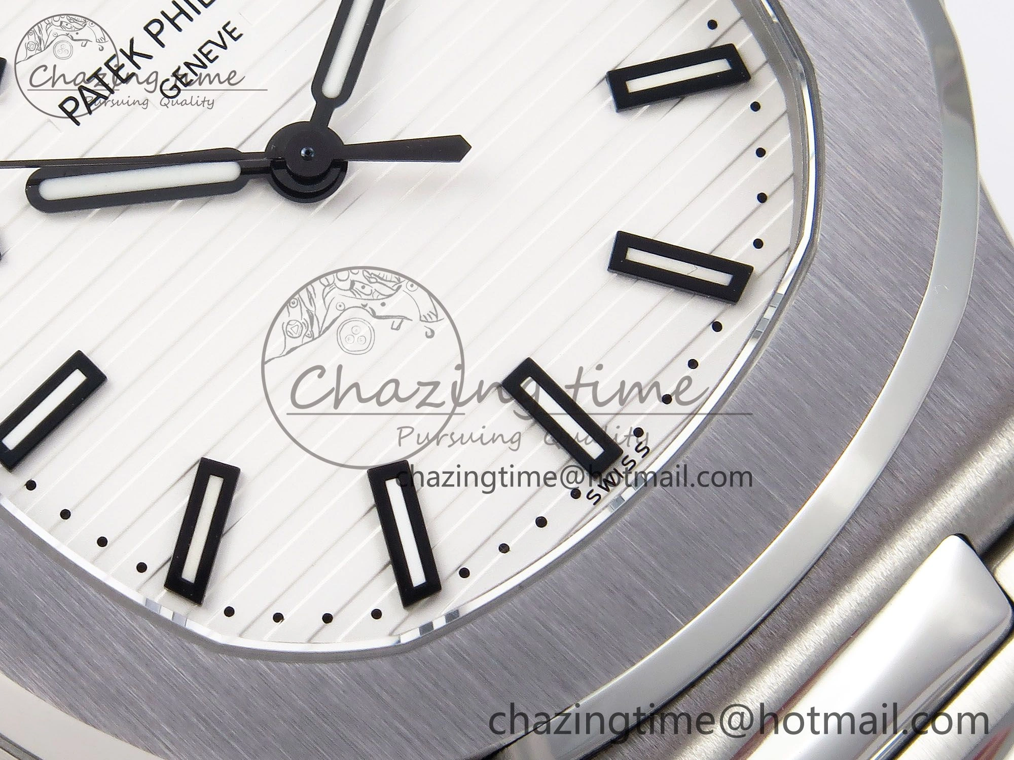 SmartChoice Nautilus 5711 1A-011 PPF 1:1 Best Edition White Textured Dial on SS Bracelet Super Clone 26-330 V 8730