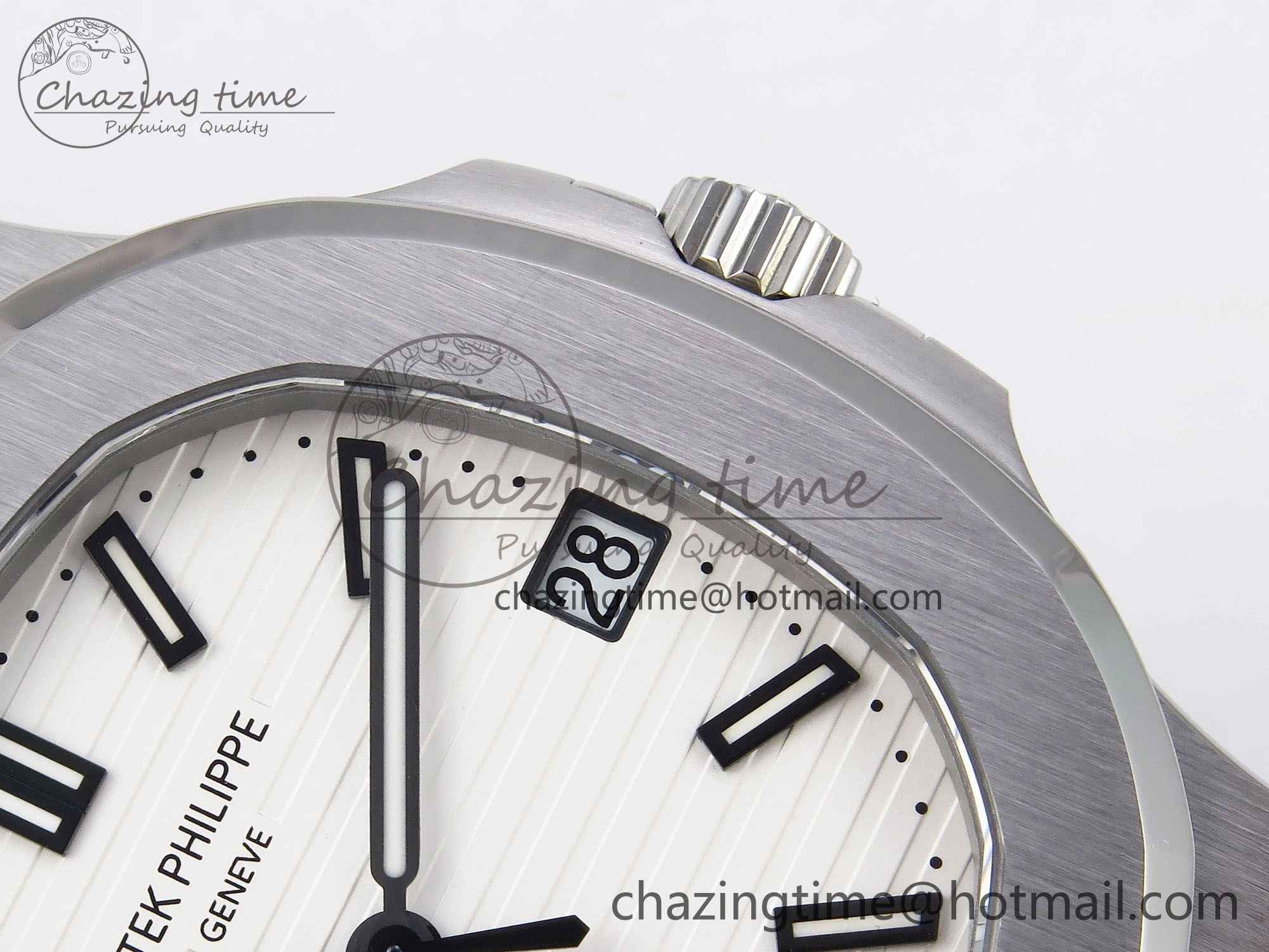 SmartChoice Nautilus 5711 1A-011 PPF 1:1 Best Edition White Textured Dial on SS Bracelet Super Clone 26-330 V 8730