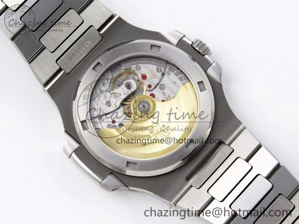 Nautilus 5711 1A-014 PPF 1:1 Best Edition Green Textured Dial on SS Bracelet Super Clone 26-330 V RelaxedFit 8727