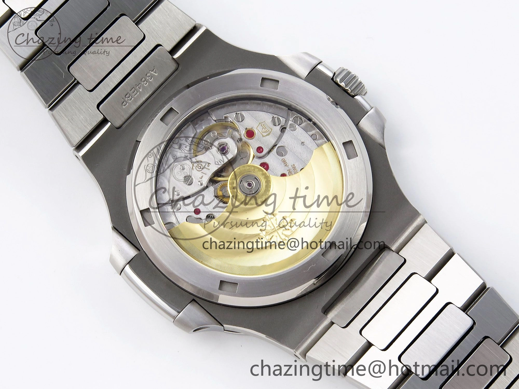 Nautilus 5711 1A-014 PPF 1:1 Best Edition Green Textured Dial on SS Bracelet Super Clone 26-330 V RelaxedFit 8727