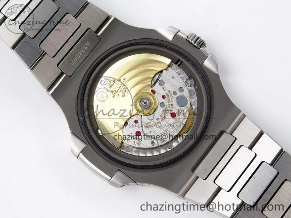Nautilus 5711 1A-014 PPF 1:1 Best Edition Green Textured Dial on SS Bracelet Super Clone 26-330 V RelaxedFit 8727