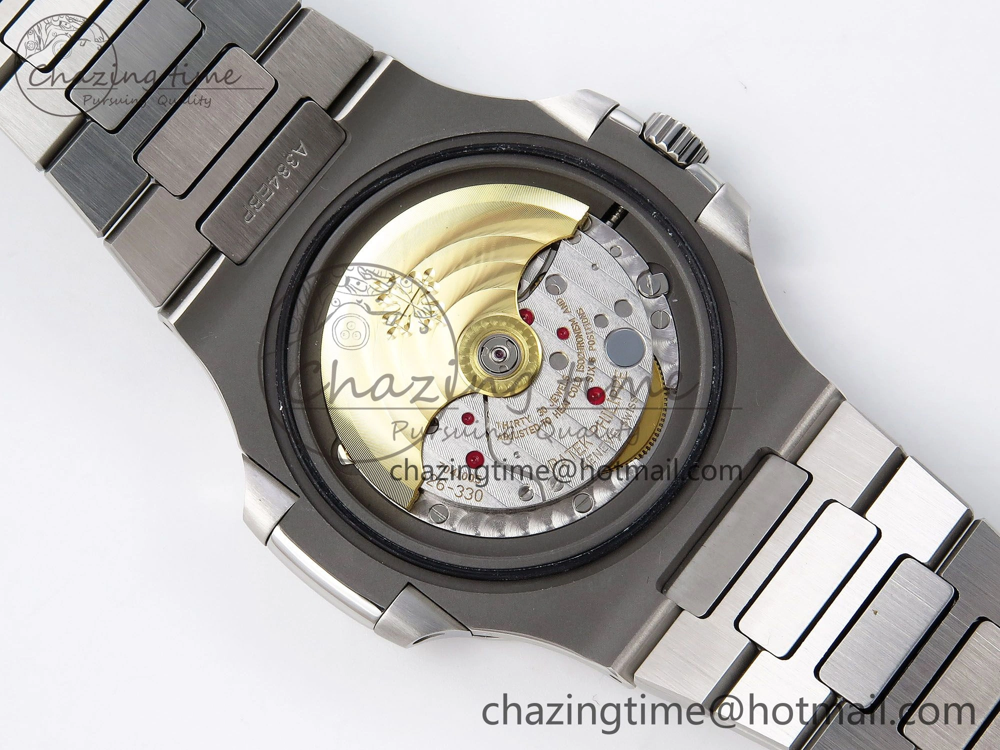 Nautilus 5711 1A-014 PPF 1:1 Best Edition Green Textured Dial on SS Bracelet Super Clone 26-330 V RelaxedFit 8727