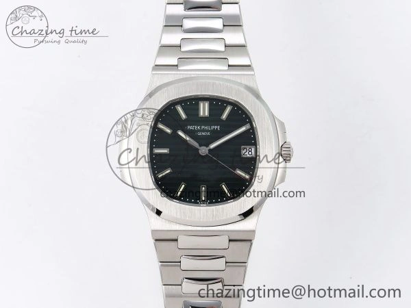 Nautilus 5711 1A-014 PPF 1:1 Best Edition Green Textured Dial on SS Bracelet Super Clone 26-330 V RelaxedFit 8727