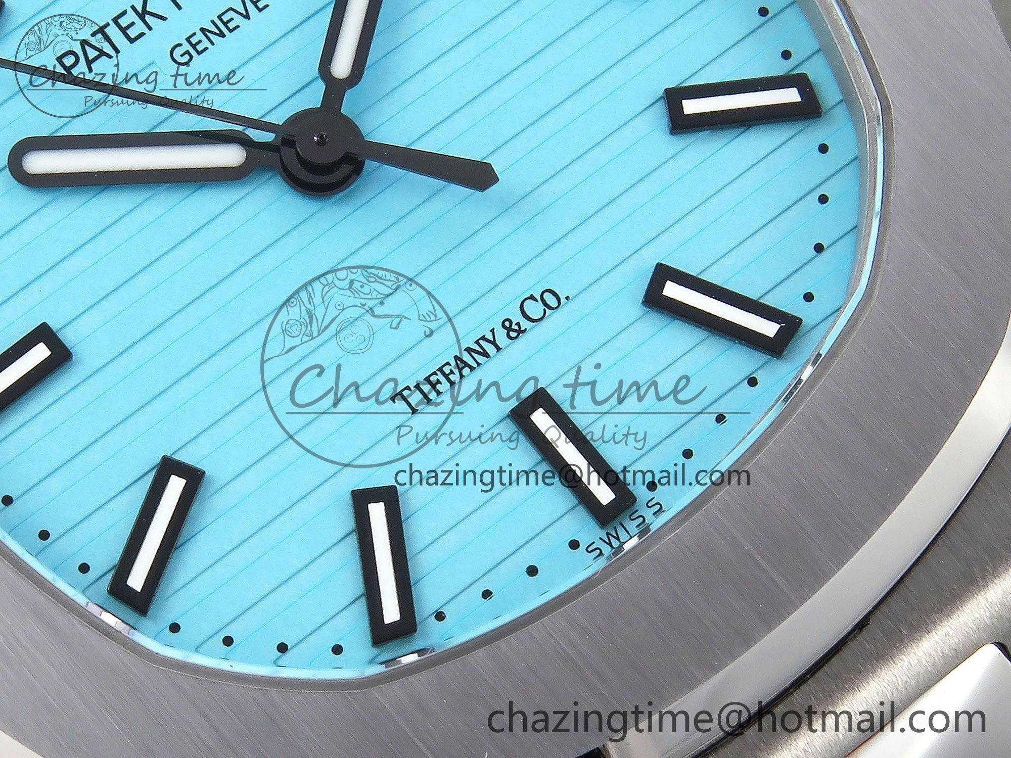 Nautilus 5711 1A-018 PPF 1:1 Best Edition Tiffany Blue Textured Dial on SS Bracelet Super Clone 26-330 V QuickDry 8725