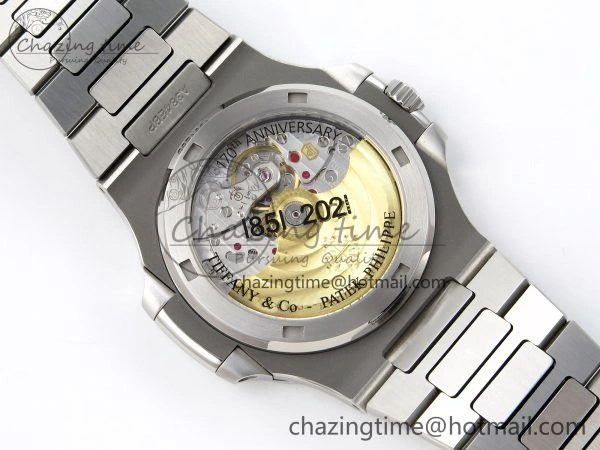 Nautilus 5711 1A-018 PPF 1:1 Best Edition Tiffany Blue Textured Dial on SS Bracelet Super Clone 26-330 V QuickDry 8725