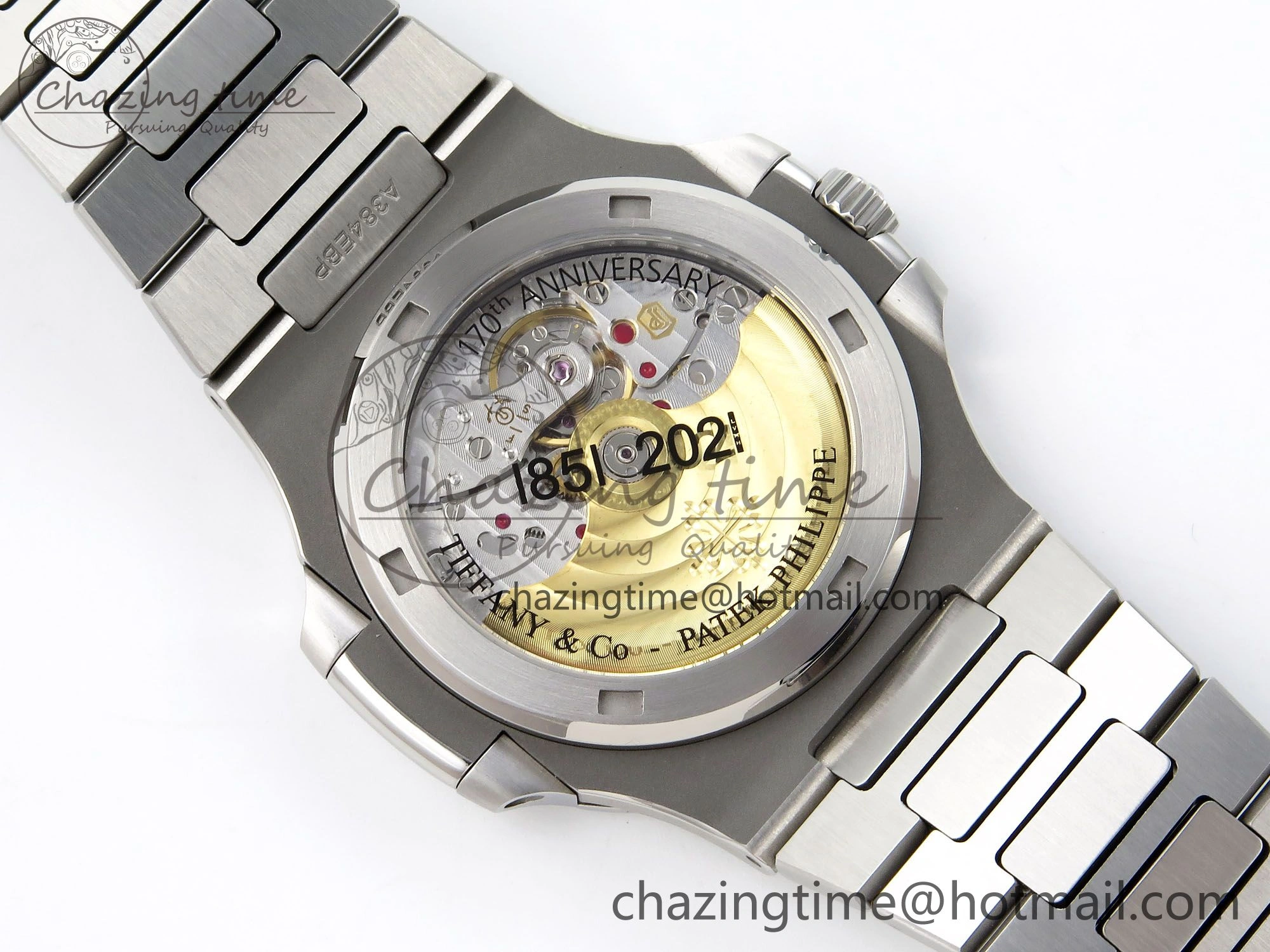 Nautilus 5711 1A-018 PPF 1:1 Best Edition Tiffany Blue Textured Dial on SS Bracelet Super Clone 26-330 V QuickDry 8725