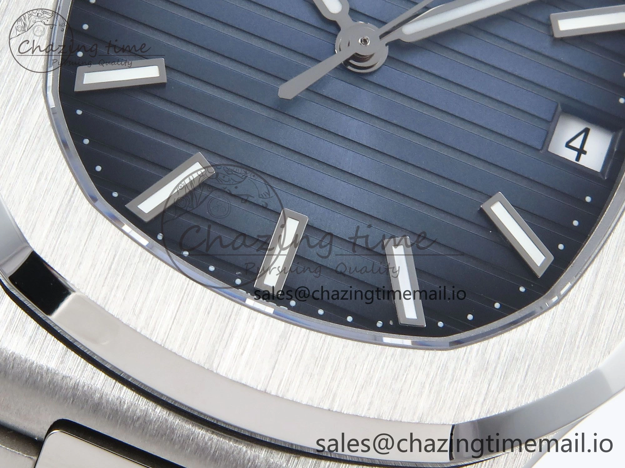 SmartChoice Nautilus 5711 1A 3KF 1:1 Best Edition Blue Textured Dial on SS Bracelet A324 Super Clone V 8653