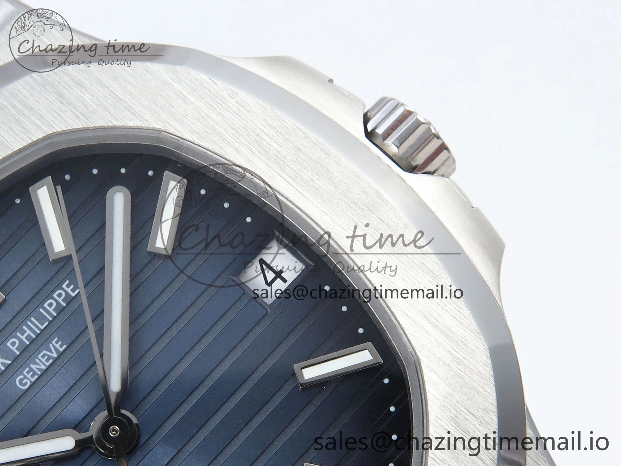SmartChoice Nautilus 5711 1A 3KF 1:1 Best Edition Blue Textured Dial on SS Bracelet A324 Super Clone V 8653
