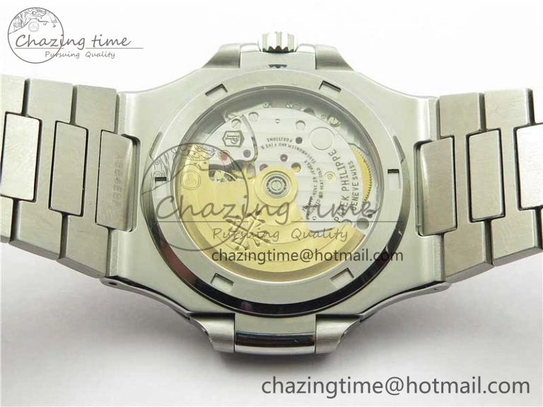 SmoothTexture Nautilus 5711 1A 3KF 1:1 Best Edition Blue Textured Dial on SS Bracelet A324 Super Clone V 8879