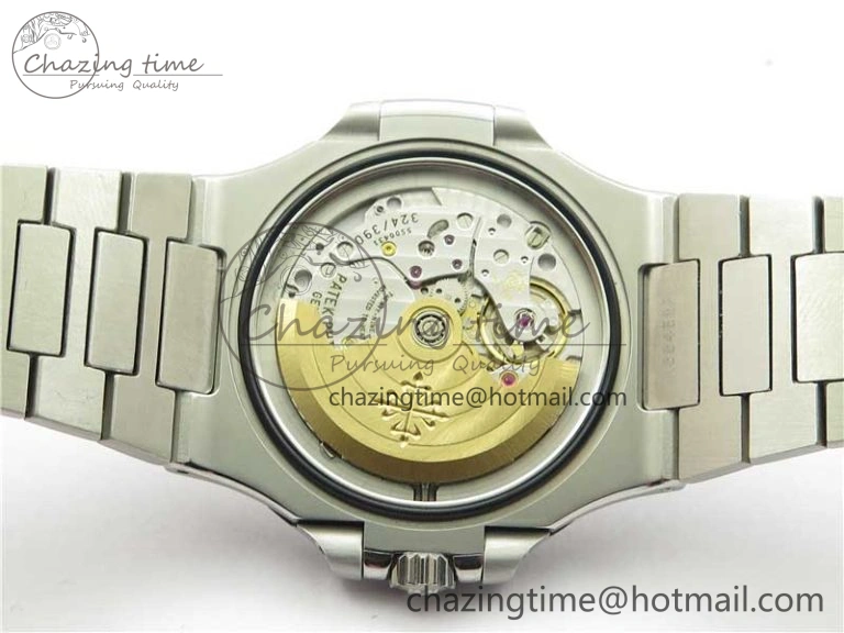SmoothTexture Nautilus 5711 1A 3KF 1:1 Best Edition Blue Textured Dial on SS Bracelet A324 Super Clone V 8879