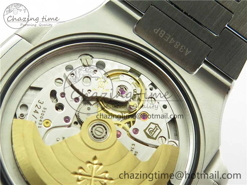 SmoothTexture Nautilus 5711 1A 3KF 1:1 Best Edition Blue Textured Dial on SS Bracelet A324 Super Clone V 8879
