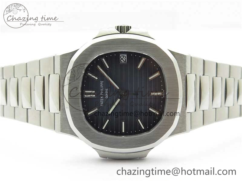 SmoothTexture Nautilus 5711 1A 3KF 1:1 Best Edition Blue Textured Dial on SS Bracelet A324 Super Clone V 8879