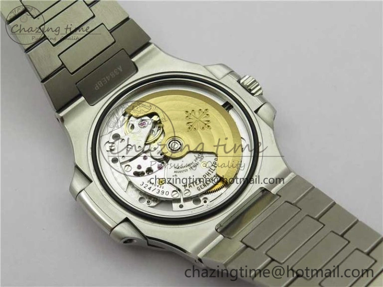 SmoothTexture Nautilus 5711 1A 3KF 1:1 Best Edition Blue Textured Dial on SS Bracelet A324 Super Clone V 8879