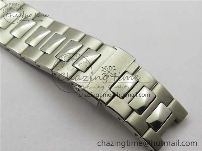 SmoothTexture Nautilus 5711 1A 3KF 1:1 Best Edition Blue Textured Dial on SS Bracelet A324 Super Clone V 8879
