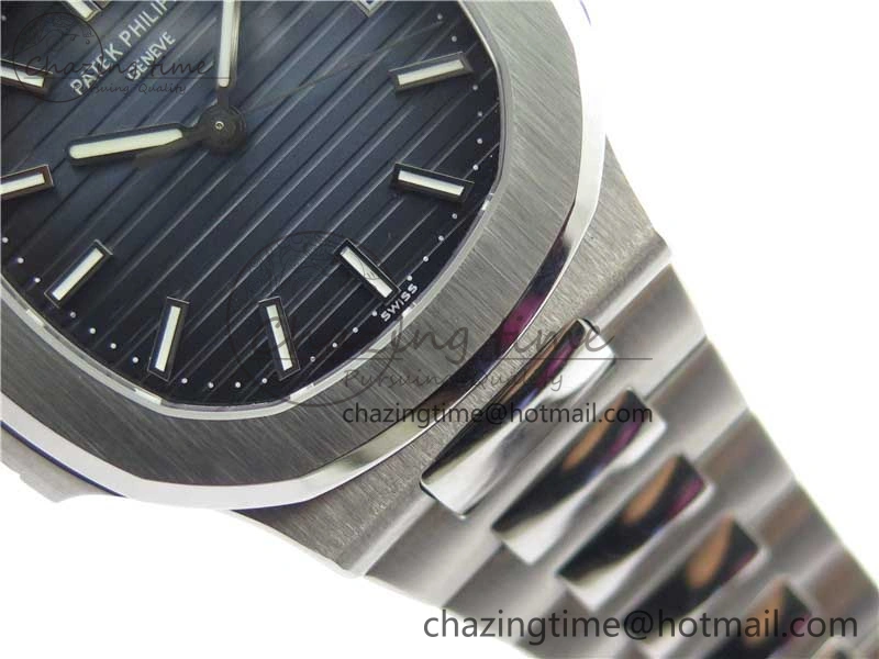 SmoothTexture Nautilus 5711 1A 3KF 1:1 Best Edition Blue Textured Dial on SS Bracelet A324 Super Clone V 8879