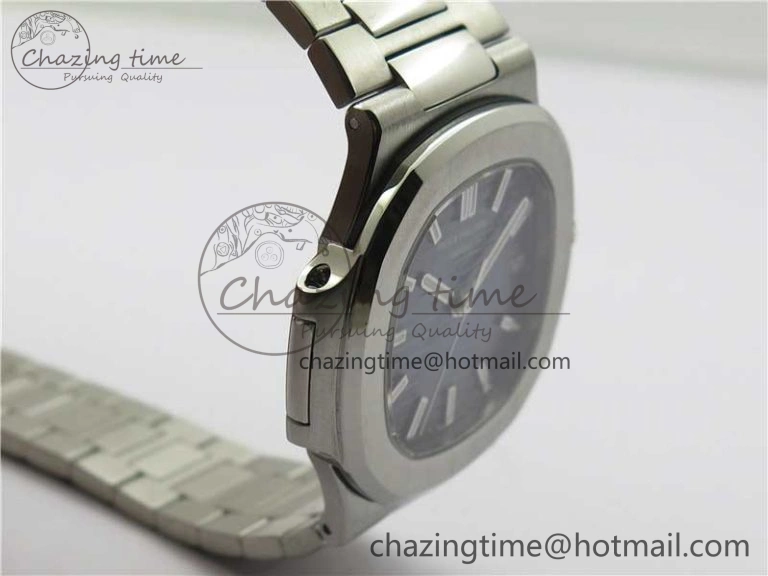 SmoothTexture Nautilus 5711 1A 3KF 1:1 Best Edition Blue Textured Dial on SS Bracelet A324 Super Clone V 8879