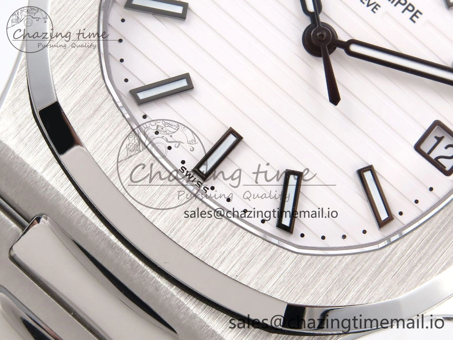 Nautilus 5711 1A 3KF 1:1 Best Edition White Textured Dial on SS Bracelet A324 Super Clone V Sporty 8712