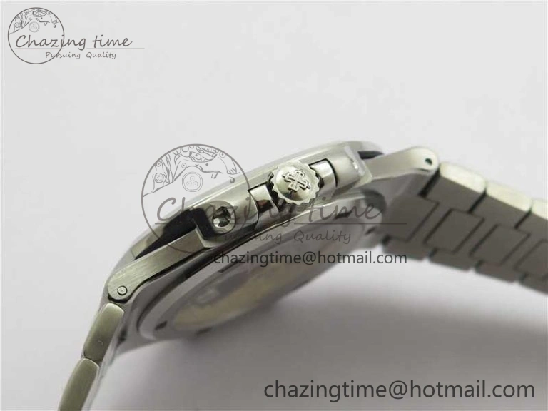 ZipUp Nautilus 5711 1A 3KF 1:1 Best Edition White Textured Dial on SS Bracelet A324 Super Clone V 8882