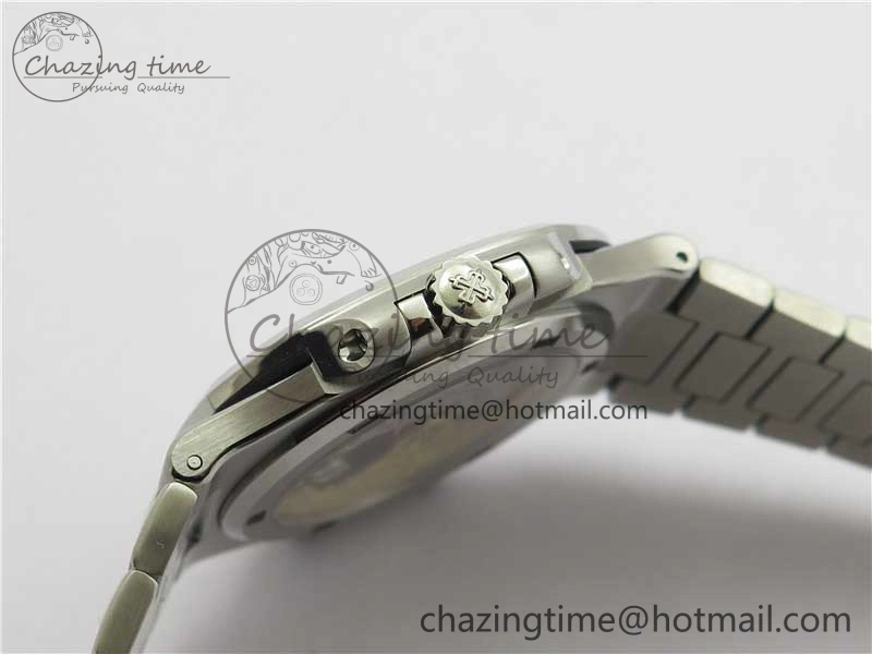ZipUp Nautilus 5711 1A 3KF 1:1 Best Edition White Textured Dial on SS Bracelet A324 Super Clone V 8882
