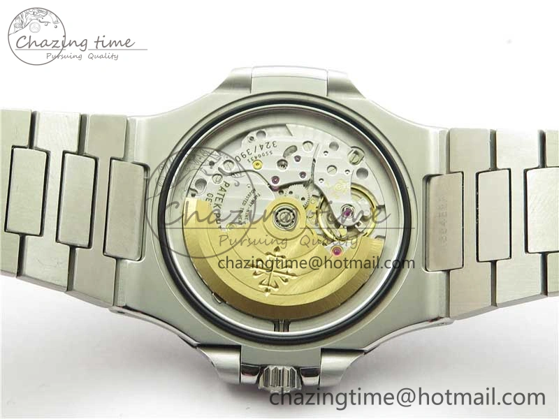 ZipUp Nautilus 5711 1A 3KF 1:1 Best Edition White Textured Dial on SS Bracelet A324 Super Clone V 8882