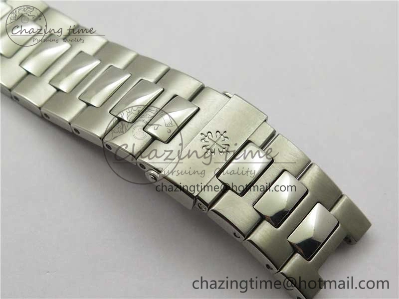 ZipUp Nautilus 5711 1A 3KF 1:1 Best Edition White Textured Dial on SS Bracelet A324 Super Clone V 8882