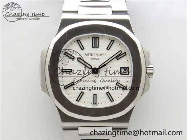 Nautilus 5711 1A GRF Best Edition White Dial on SS Bracelet A324CS (Free box) V NewStyle 8903