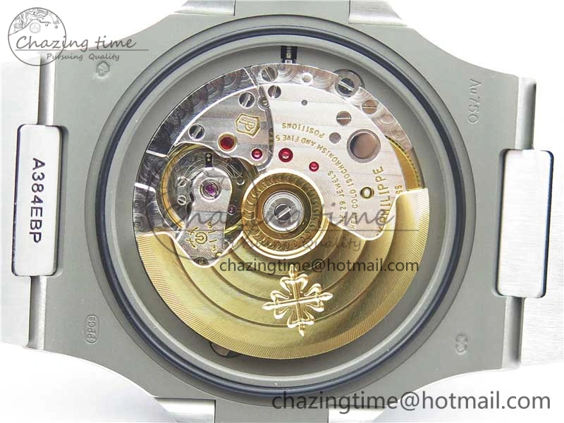 WaterResistant Nautilus 5711 1A PPF 1:1 Best Edition Blue Dial Diamonds Bezel on SS Bracelet 324CS (Free box) V 8918