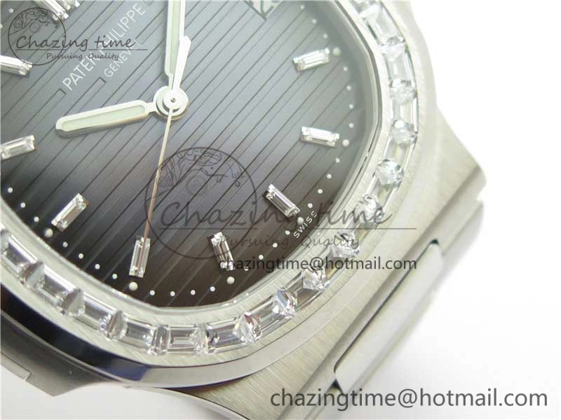 Nautilus 5711 1A PPF 1:1 Best Edition Blue Dial Diamonds Bezel on SS Bracelet 324CS (Free box) V Upgraded 8896