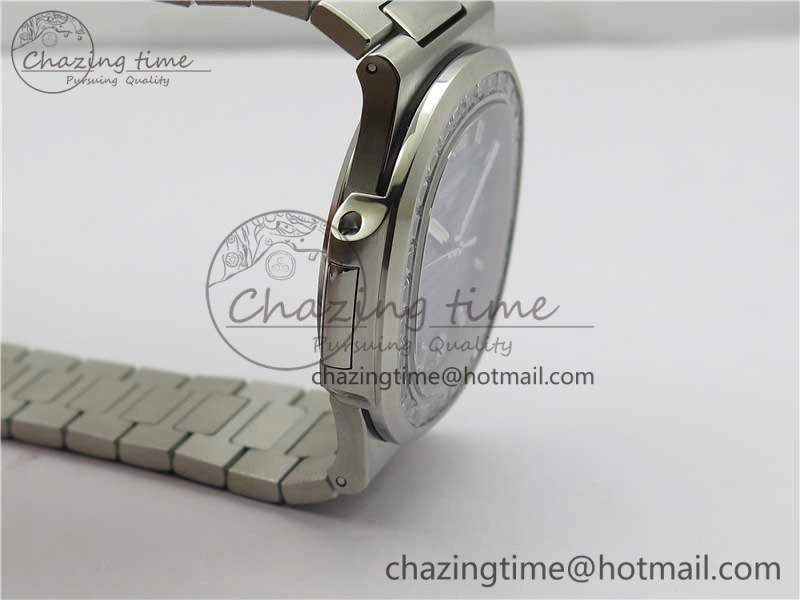 Nautilus 5711 1A PPF 1:1 Best Edition Blue Dial Diamonds Bezel on SS Bracelet 324CS (Free box) V Upgraded 8896