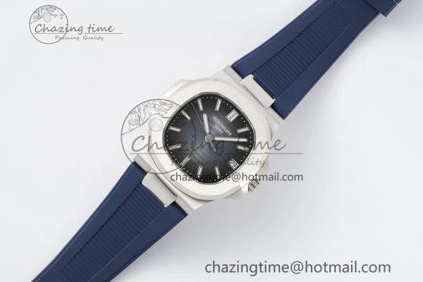 Nautilus 5711 1A PPF 1:1 Best Edition Blue Textured Dial on Blue Rubber Strap 324CS V WrinkleFree 8803