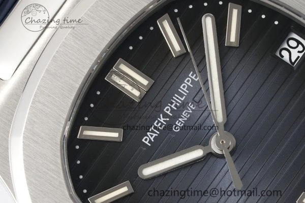 Nautilus 5711 1A PPF 1:1 Best Edition Blue Textured Dial on Blue Rubber Strap 324CS V WrinkleFree 8803
