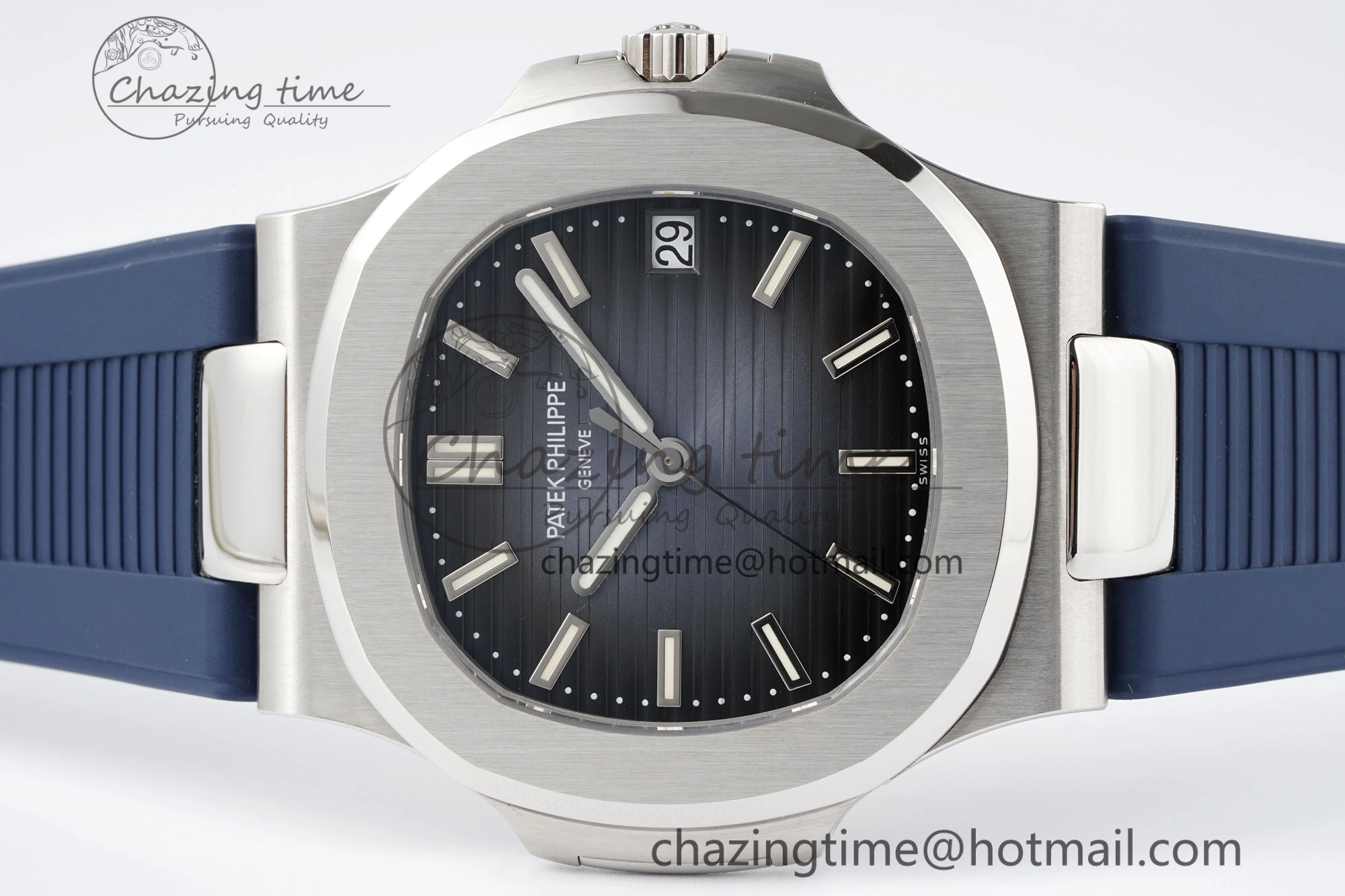 Nautilus 5711 1A PPF 1:1 Best Edition Blue Textured Dial on Blue Rubber Strap 324CS V WrinkleFree 8803