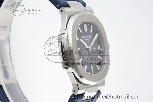 Nautilus 5711 1A PPF 1:1 Best Edition Blue Textured Dial on Blue Rubber Strap 324CS V WrinkleFree 8803