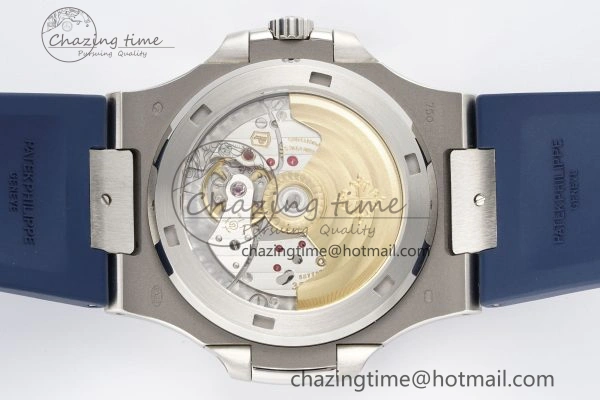 Nautilus 5711 1A PPF 1:1 Best Edition Blue Textured Dial on Blue Rubber Strap 324CS V WrinkleFree 8803